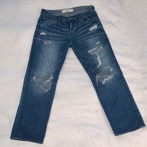 Abercrombie & Fitch Distressed Boyfriend Jeans